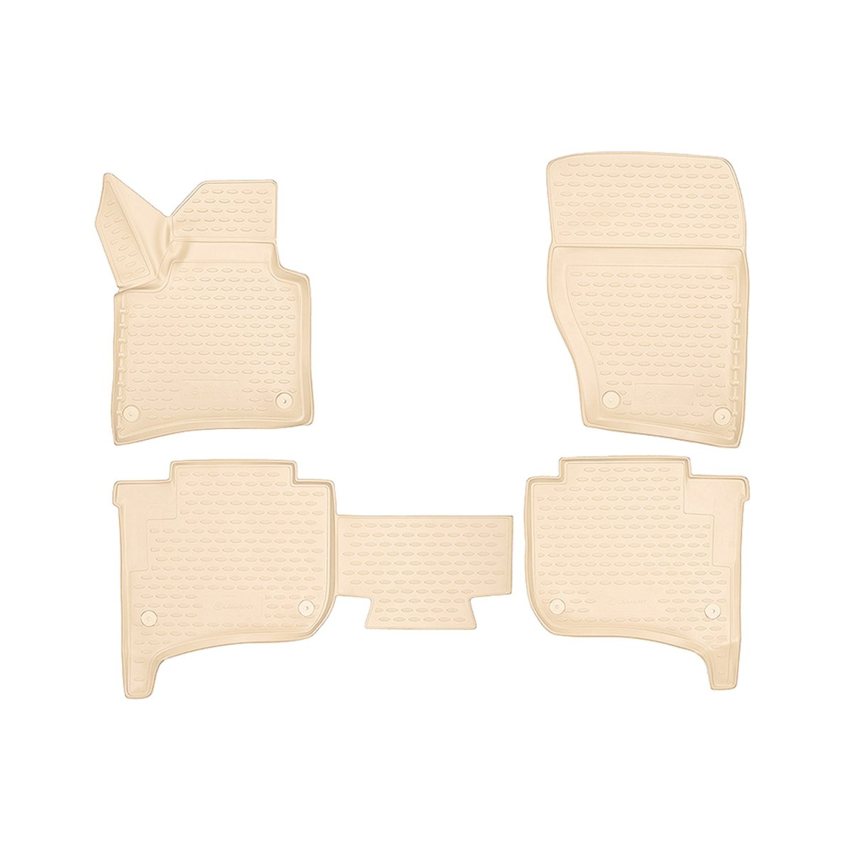 Porsche Cayenne Floor Mats - Omac - Rubber TPE 4 Pcs - Beige - '11-'18